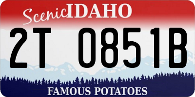 ID license plate 2T0851B
