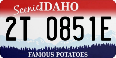 ID license plate 2T0851E