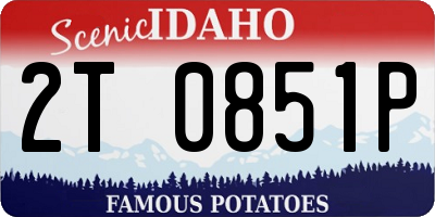 ID license plate 2T0851P