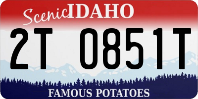ID license plate 2T0851T