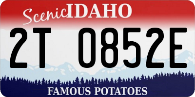 ID license plate 2T0852E