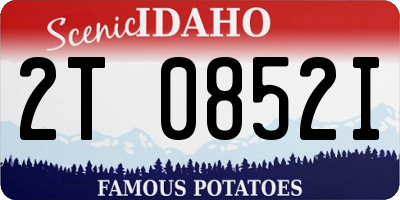 ID license plate 2T0852I