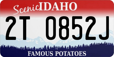 ID license plate 2T0852J