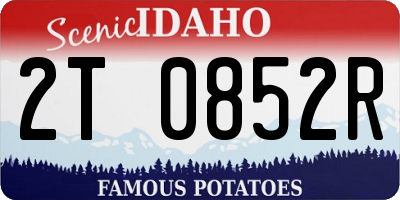 ID license plate 2T0852R