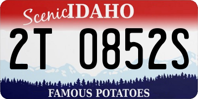 ID license plate 2T0852S
