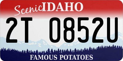 ID license plate 2T0852U