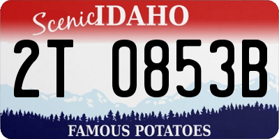 ID license plate 2T0853B
