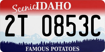 ID license plate 2T0853C