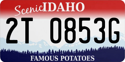 ID license plate 2T0853G