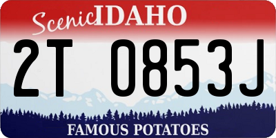 ID license plate 2T0853J