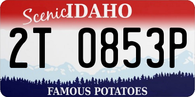 ID license plate 2T0853P