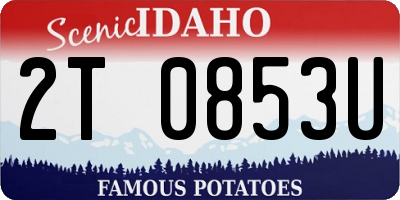 ID license plate 2T0853U