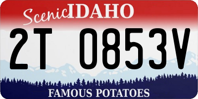 ID license plate 2T0853V