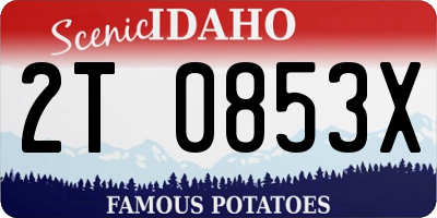 ID license plate 2T0853X