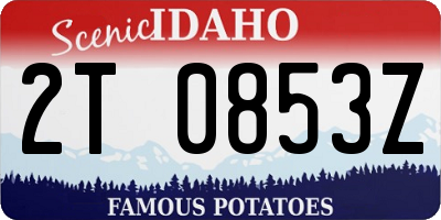 ID license plate 2T0853Z
