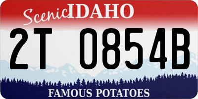 ID license plate 2T0854B
