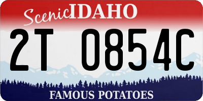 ID license plate 2T0854C