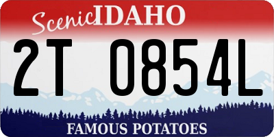 ID license plate 2T0854L