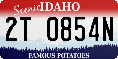 ID license plate 2T0854N