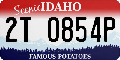ID license plate 2T0854P