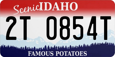 ID license plate 2T0854T