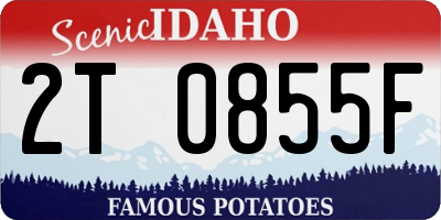 ID license plate 2T0855F