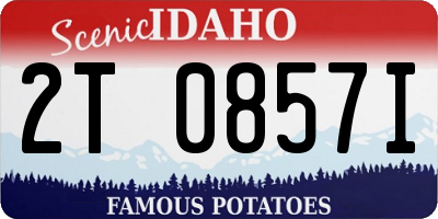 ID license plate 2T0857I