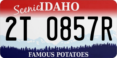 ID license plate 2T0857R