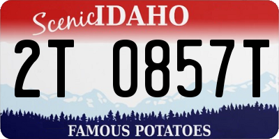 ID license plate 2T0857T