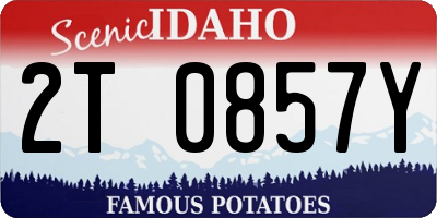 ID license plate 2T0857Y