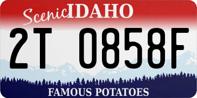 ID license plate 2T0858F