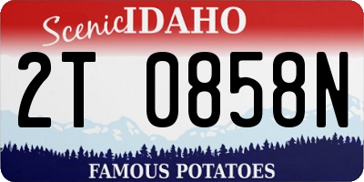 ID license plate 2T0858N