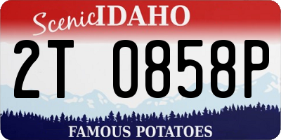 ID license plate 2T0858P