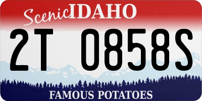 ID license plate 2T0858S