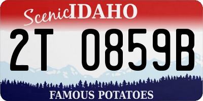 ID license plate 2T0859B