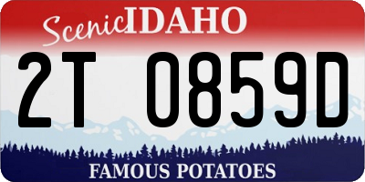 ID license plate 2T0859D