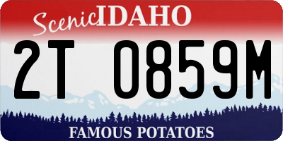 ID license plate 2T0859M