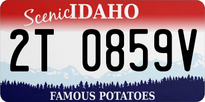 ID license plate 2T0859V