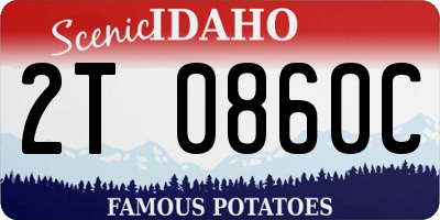 ID license plate 2T0860C
