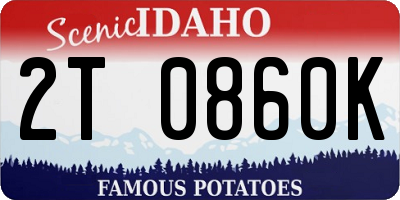 ID license plate 2T0860K