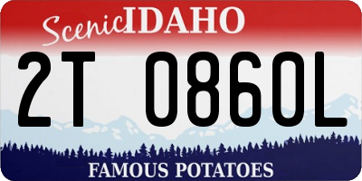 ID license plate 2T0860L