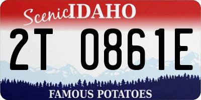 ID license plate 2T0861E