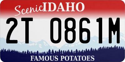 ID license plate 2T0861M