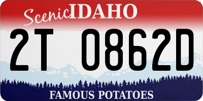 ID license plate 2T0862D