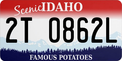 ID license plate 2T0862L