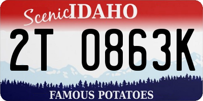 ID license plate 2T0863K