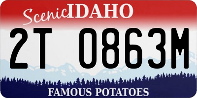 ID license plate 2T0863M