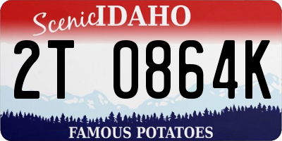 ID license plate 2T0864K
