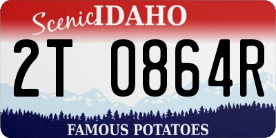 ID license plate 2T0864R