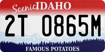 ID license plate 2T0865M
